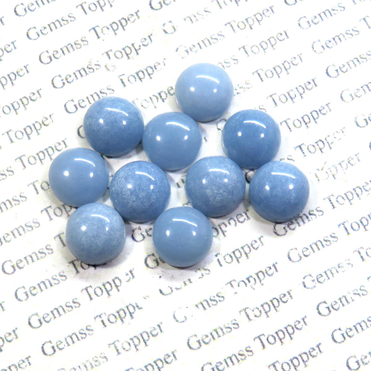 Angelite 5x5 mm Round Cabochon
